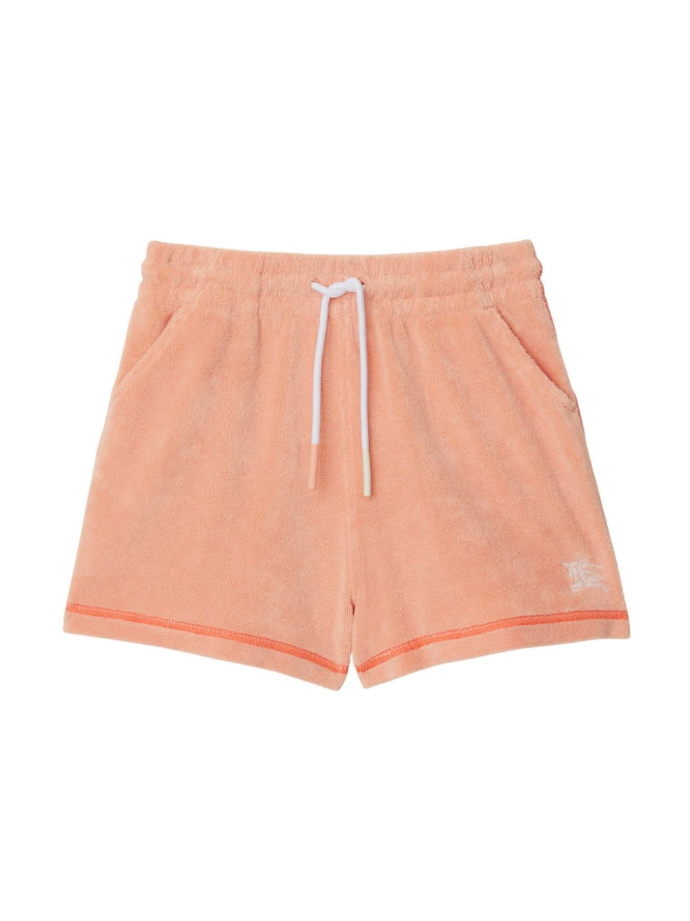 Equestrian Knight-embroidered towelling shorts - Pink