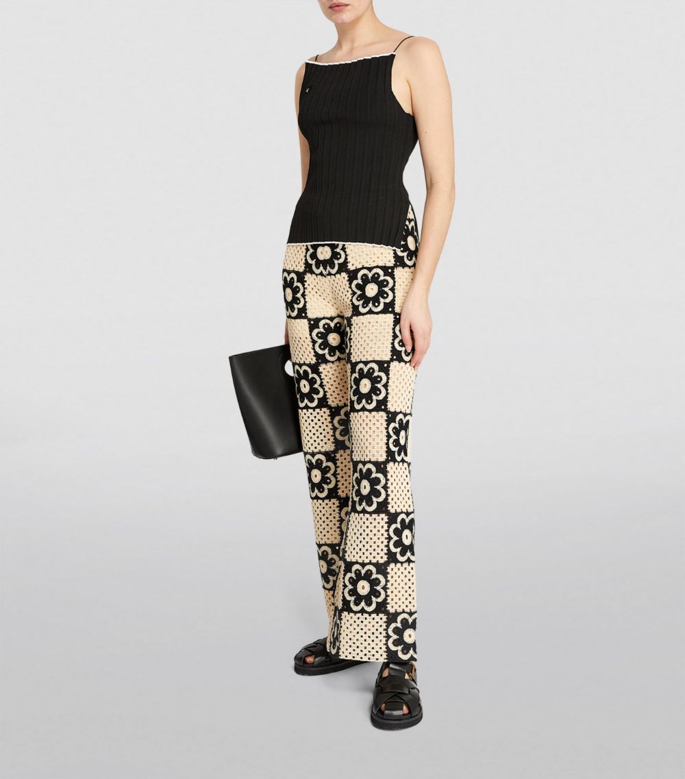 Crochet-Knit Trousers