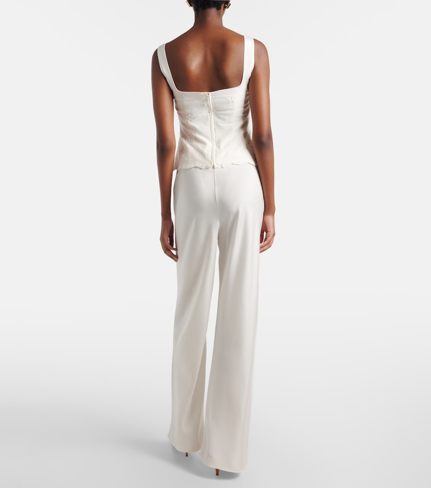 Cove silk-blend straight pants