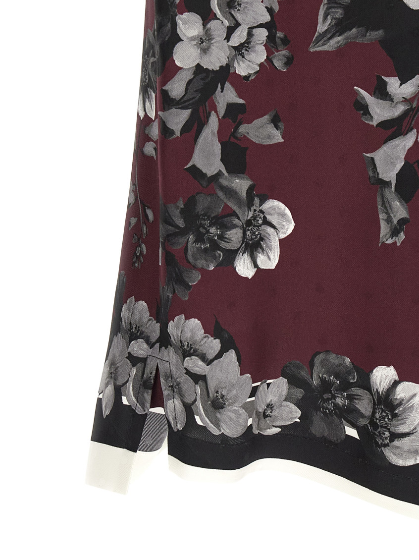 Bouquet Fiori Shirt And Blouse Bordeaux