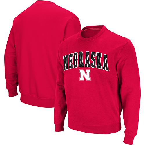 Officially Licensed Men's Nebraska Huskers Arch & Logo Sweatshirt
