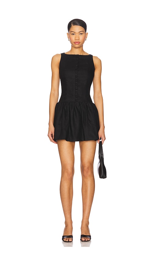 FAITHFULL THE BRAND Blair Mini Dress in Black. -  XL also in L, M