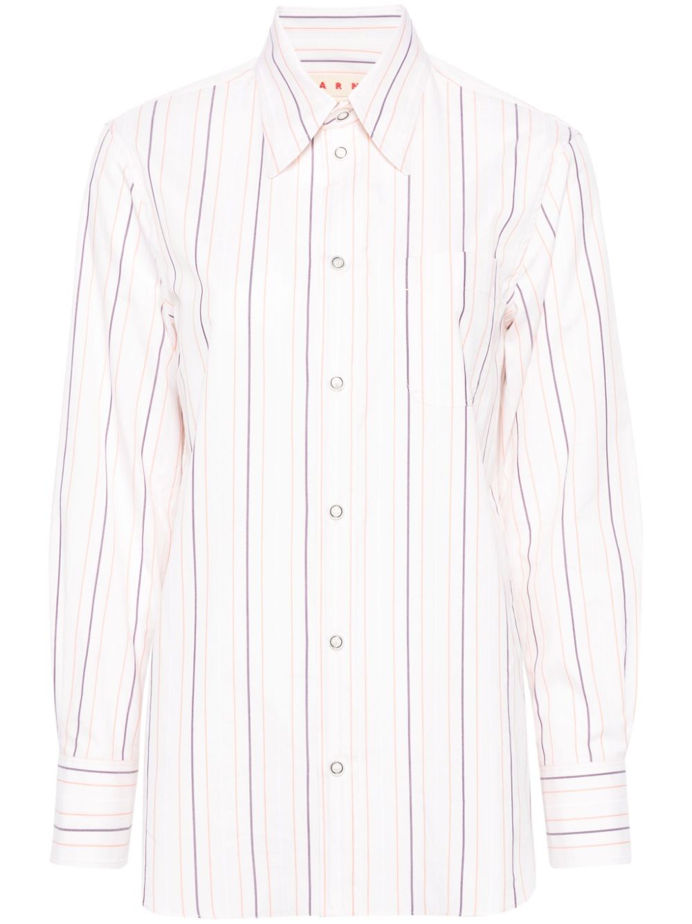 Striped cotton shirt - Neutrals