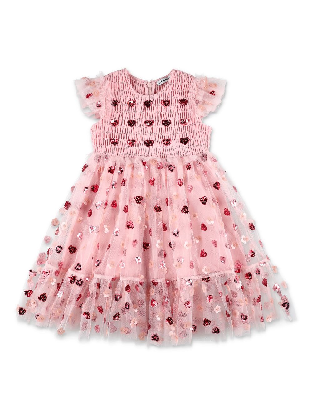 Heart-sequin dress - Pink