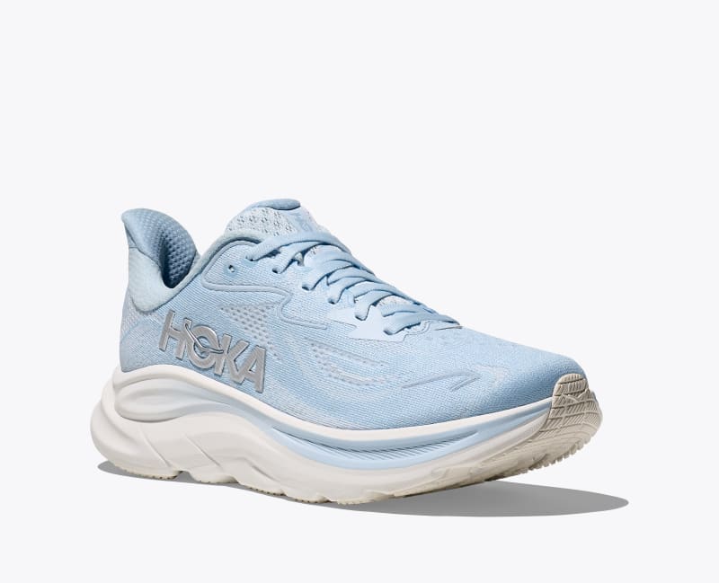HOKA Women's Clifton 10 Shoes in Glacier Blue/Silver