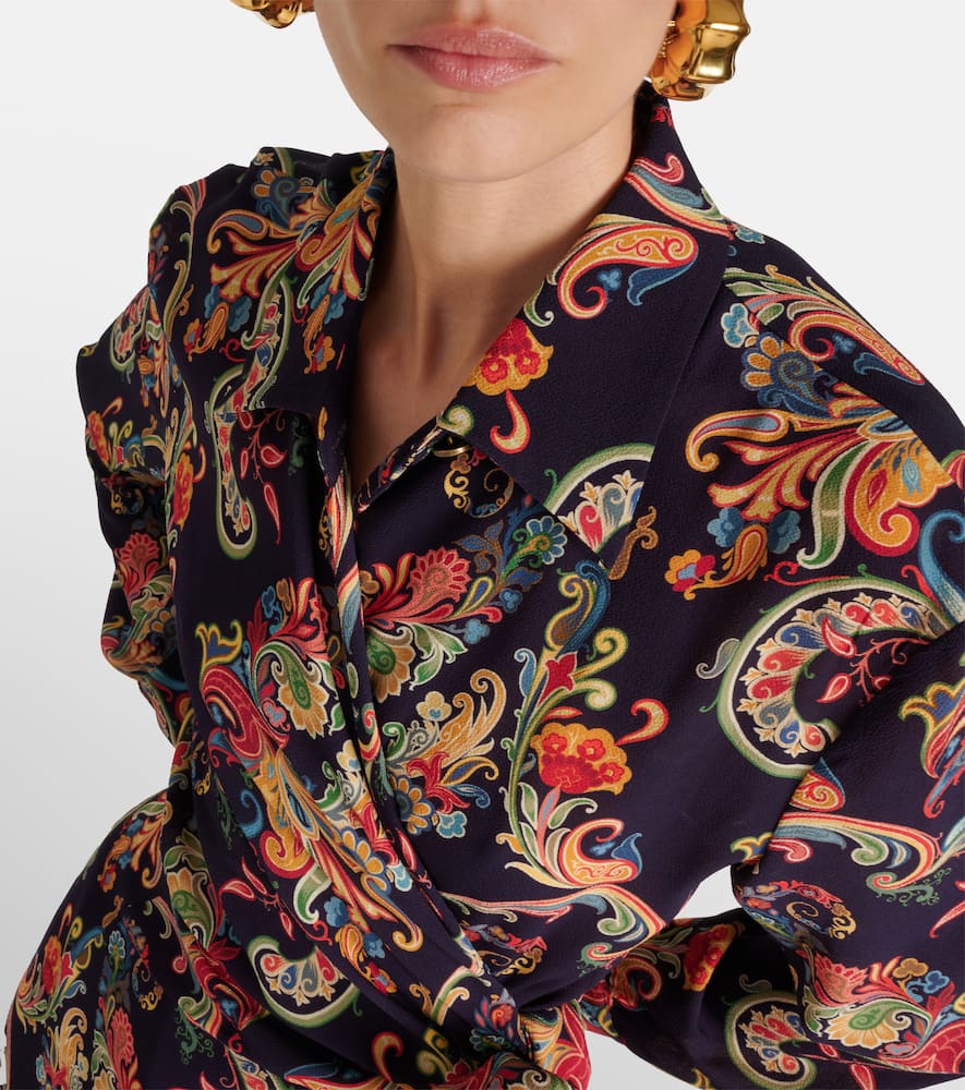 Paisley shirt dress