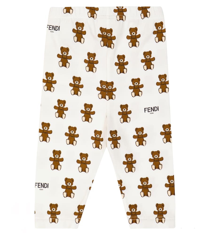 Fendi Kids Baby printed cotton-blend leggings