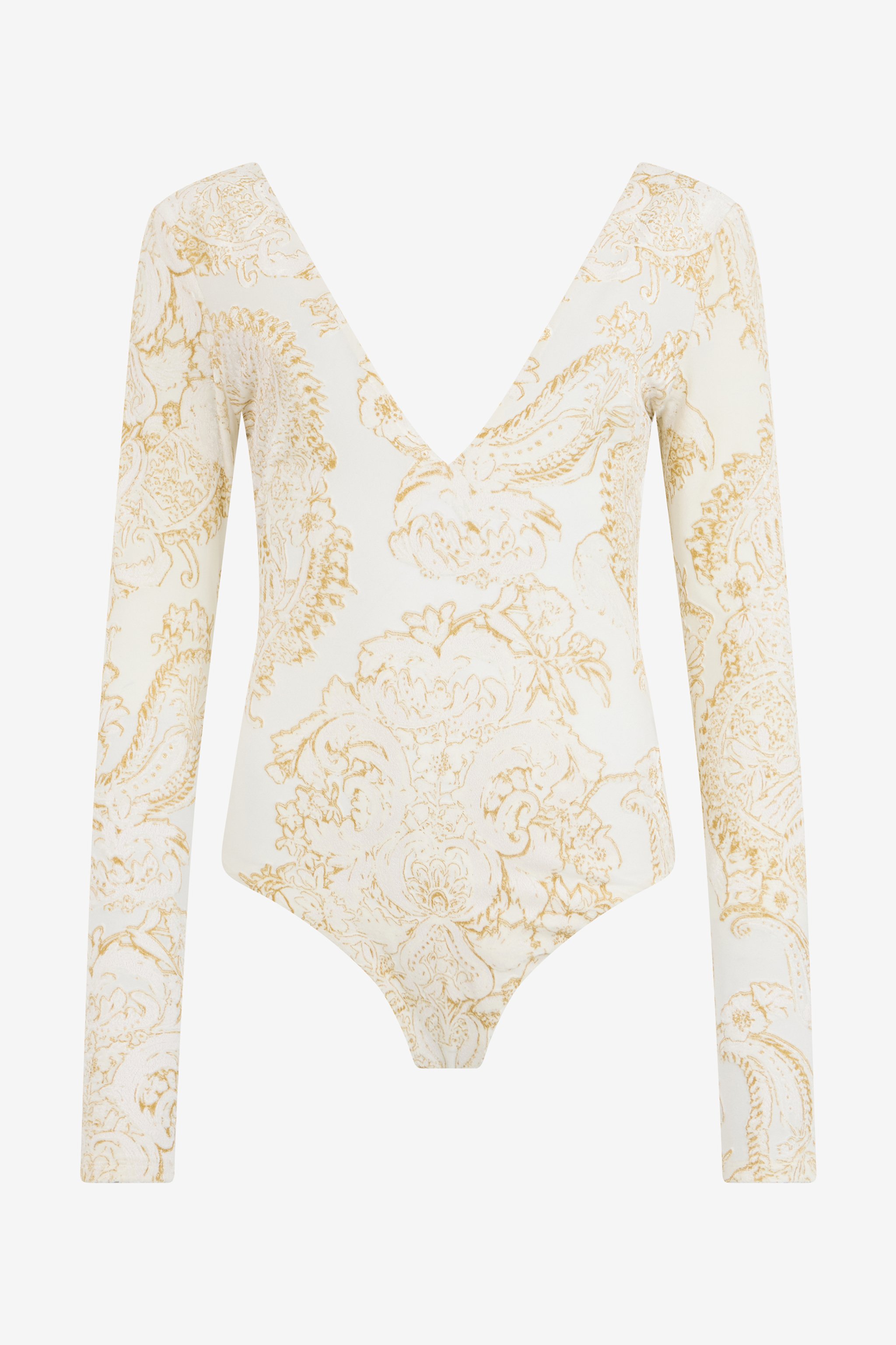 Ornamental White Print Top