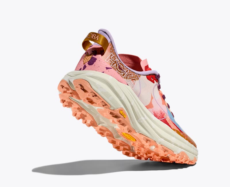 HOKA Speedgoat 6 Studio Proba Shoes in Cadmium Orange/Whisper Green