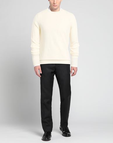 Man Sweater White Size 36 Virgin Wool, Cashmere