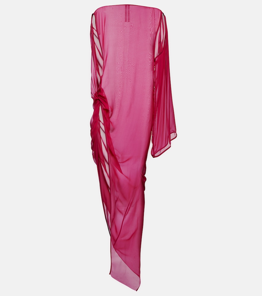Abito draped silk maxi dress