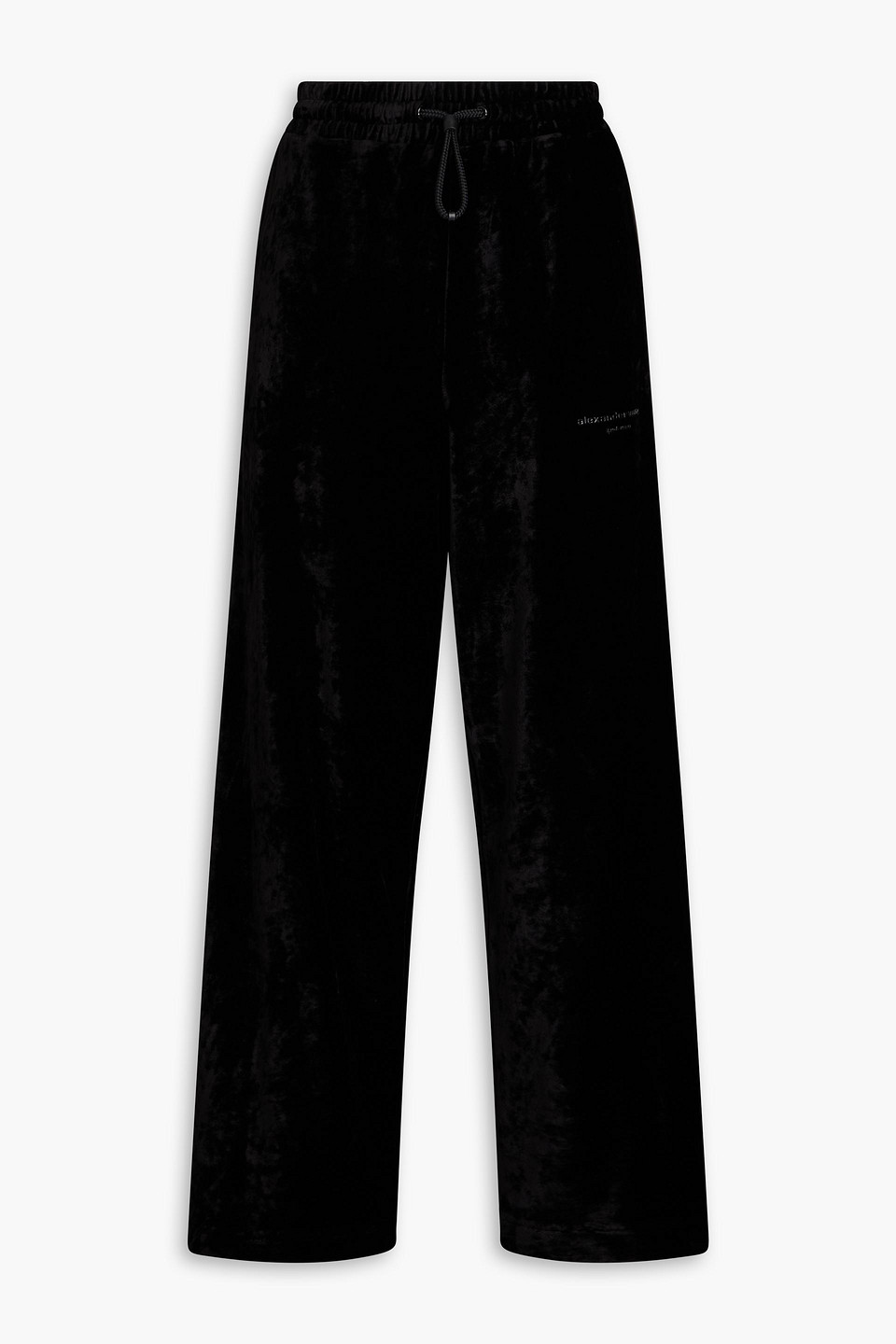 Printed velour track pants