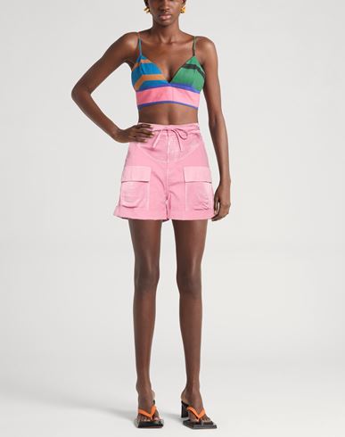 Woman Shorts & Bermuda Shorts Pink Size 2 Cotton, Elastane