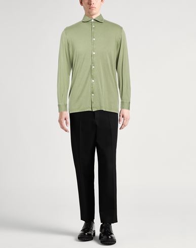 Man Shirt Military green Size 40 Organic cotton
