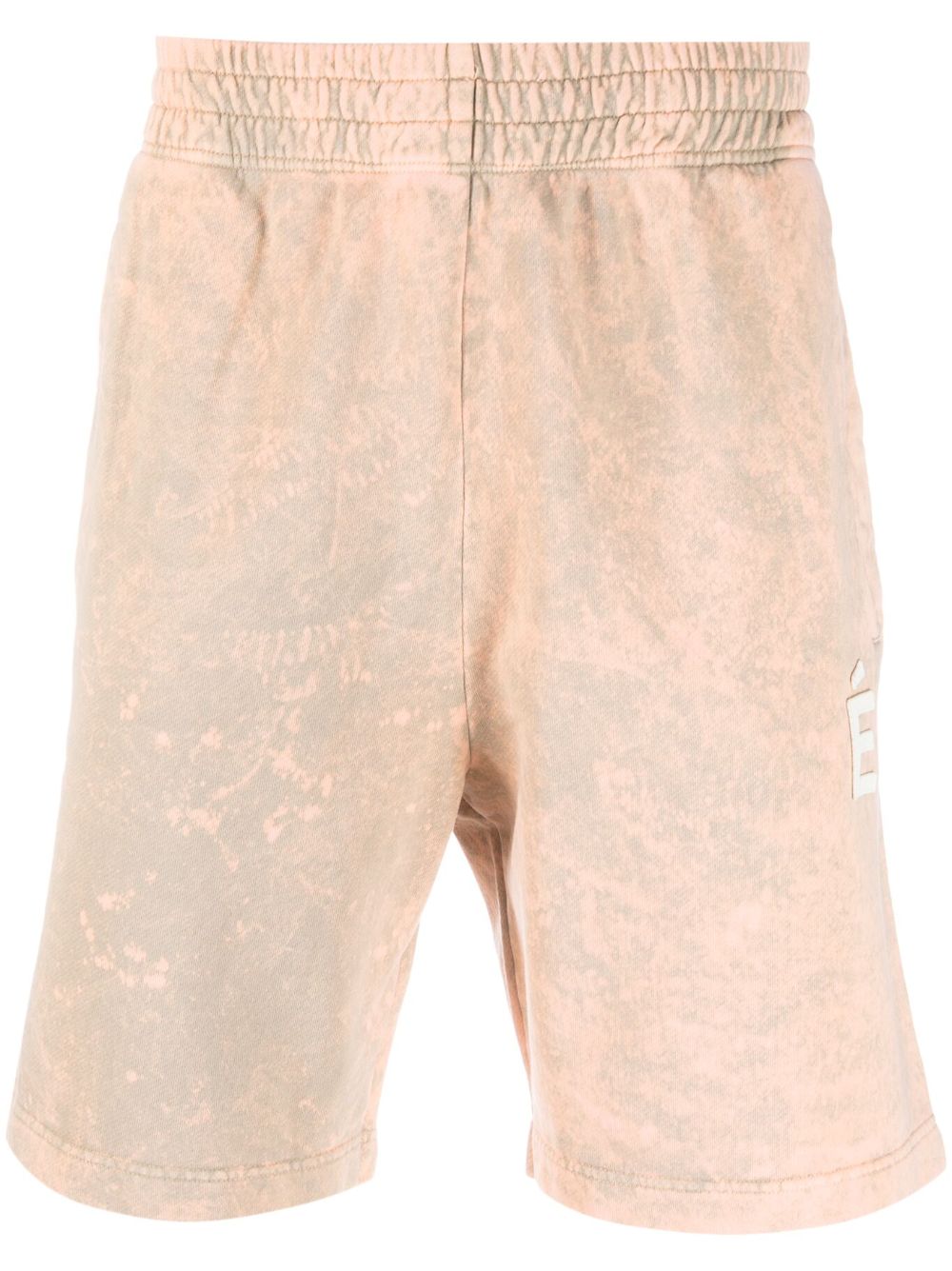 Tie-dye print logo shorts - Orange