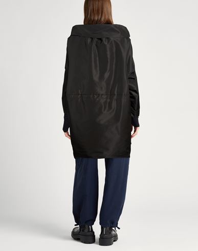 Woman Overcoat & Trench Coat Black Size 2 Polyester