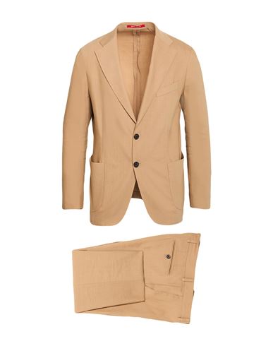 Man Suit Camel Size 40 Linen, Virgin Wool