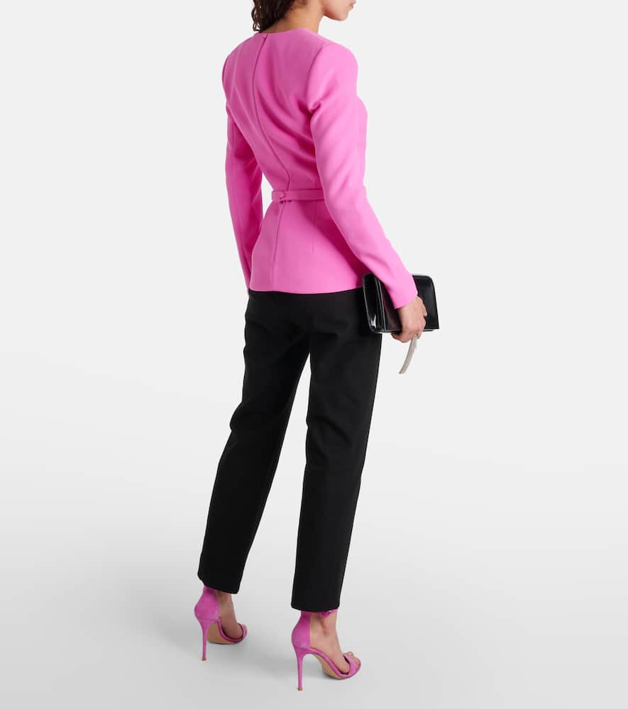 Samuela paneled crêpe top