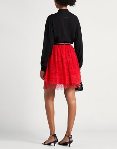 Woman Mini skirt Red Size 6 Polyester, Polyamide, Cotton