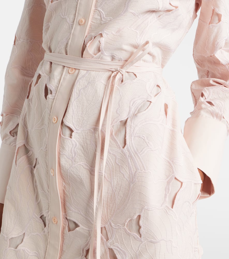 Guipure lace shirt dress