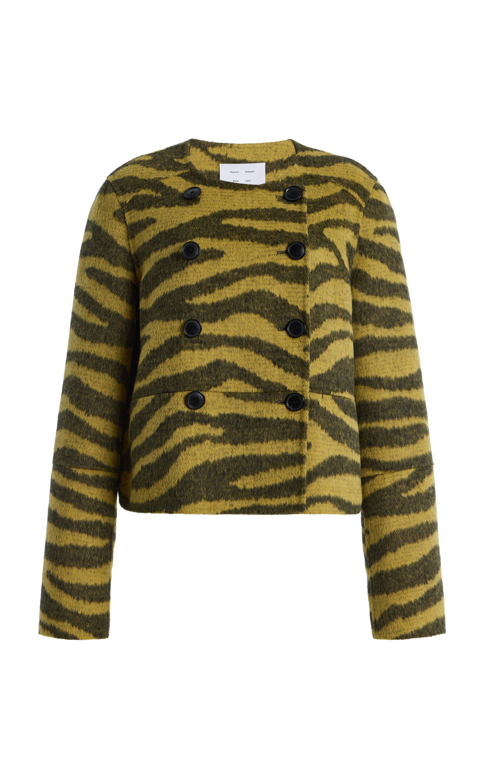 Courtney Zebra Jacquard Wool-Cashmere Blend Jacket  - Moda Operandi
