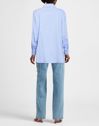 Woman Shirt Light blue Size 10 Cotton