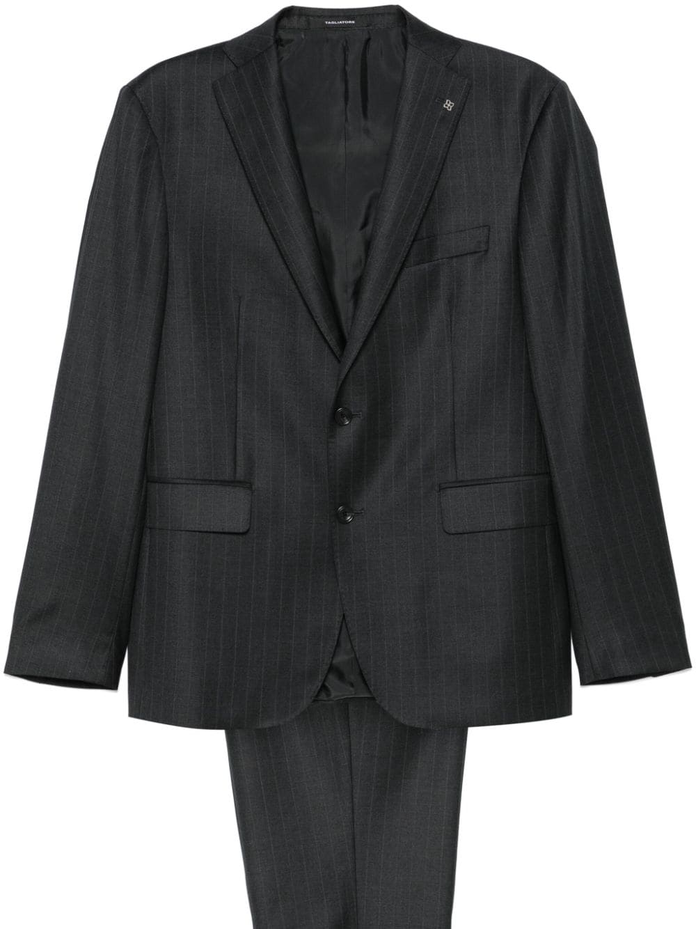 Pinstripe-pattern suit - Grey