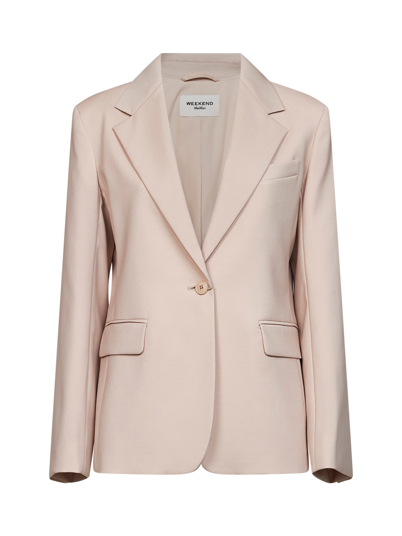 Virgin Wool Canvas Blazer — Pink