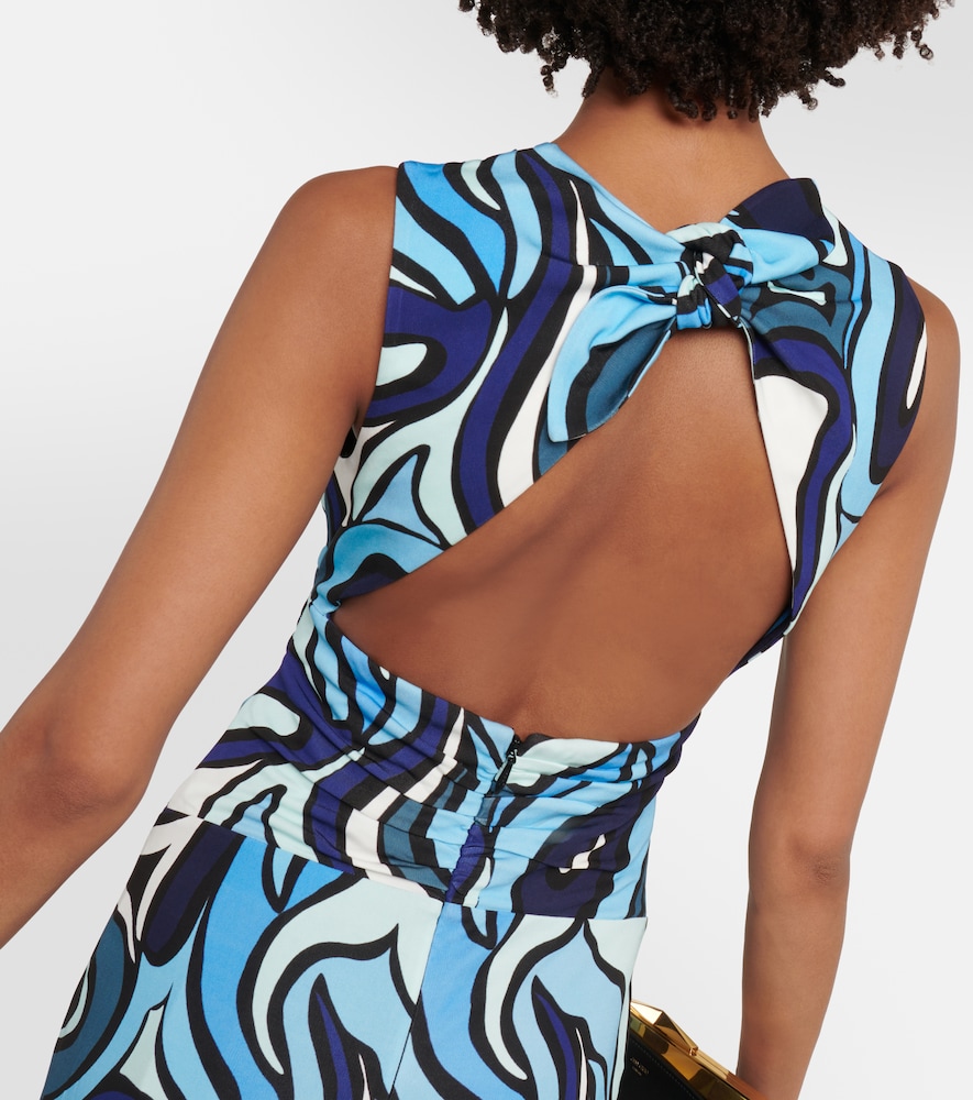 Rebecca Vallance Mira printed cutout midi dress