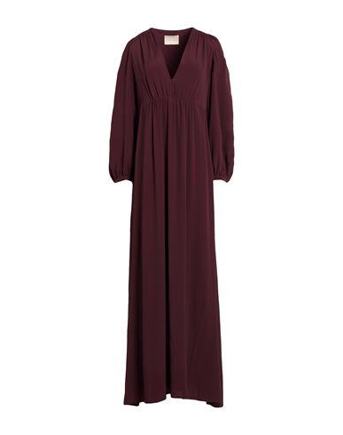 Momoní Woman Maxi dress Plum Size 4 Acetate, Silk