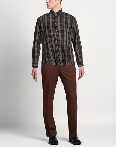 Man Shirt Brown Size 16 Cotton