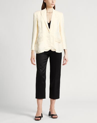 Woman Blazer Cream Size 10 Linen