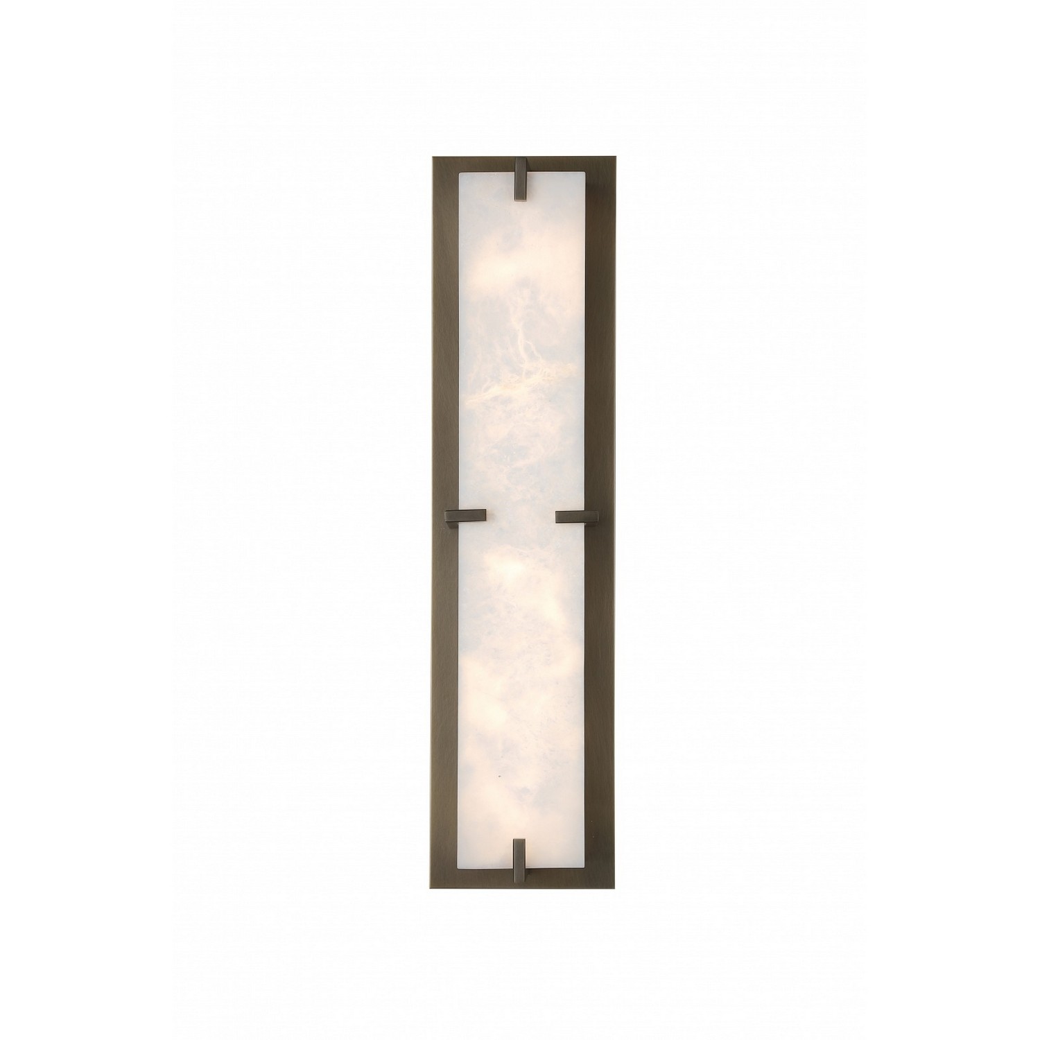 Alabaster Aged Brass LED Wall Sconce from the Sedona Collection