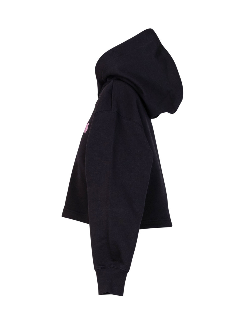 Girls Black Logo Hoodie