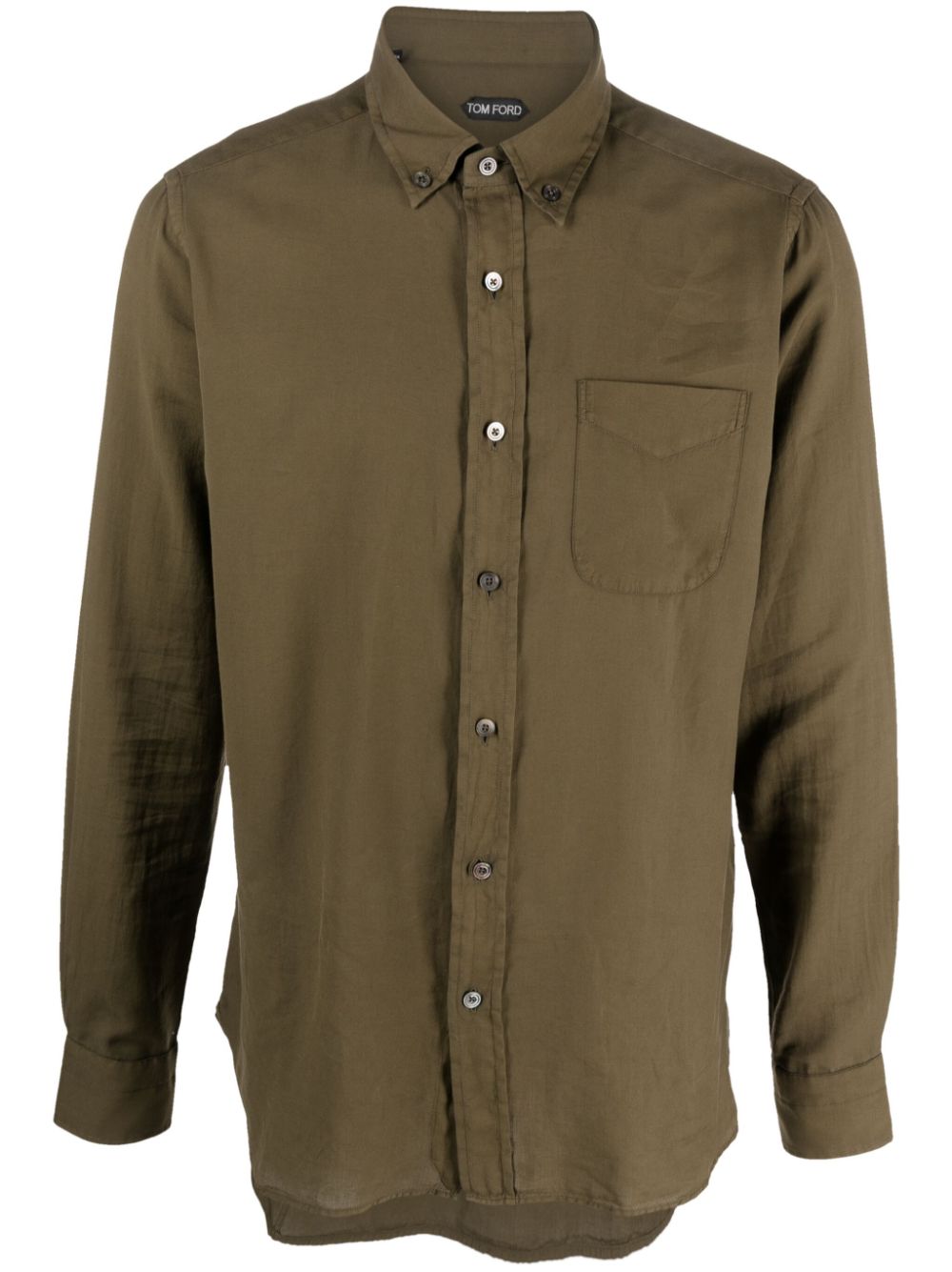 Long-sleeve buttoned shirt - Green