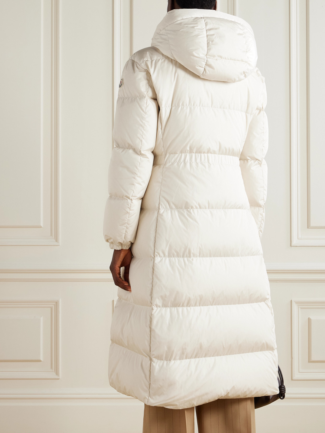 Chamer Hooded Quilted Shell Down Coat - White