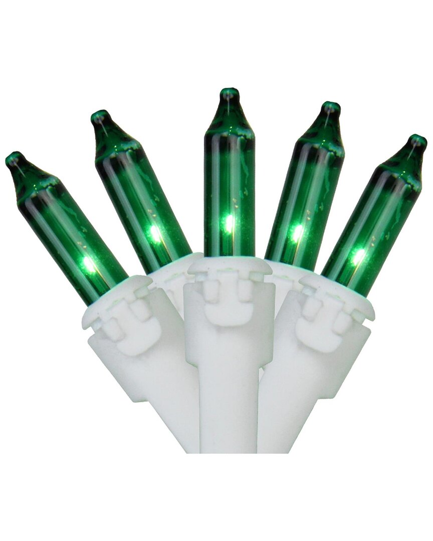 Northlight 100-Count Green Mini Christmas Light Set 20.25ft White Wire