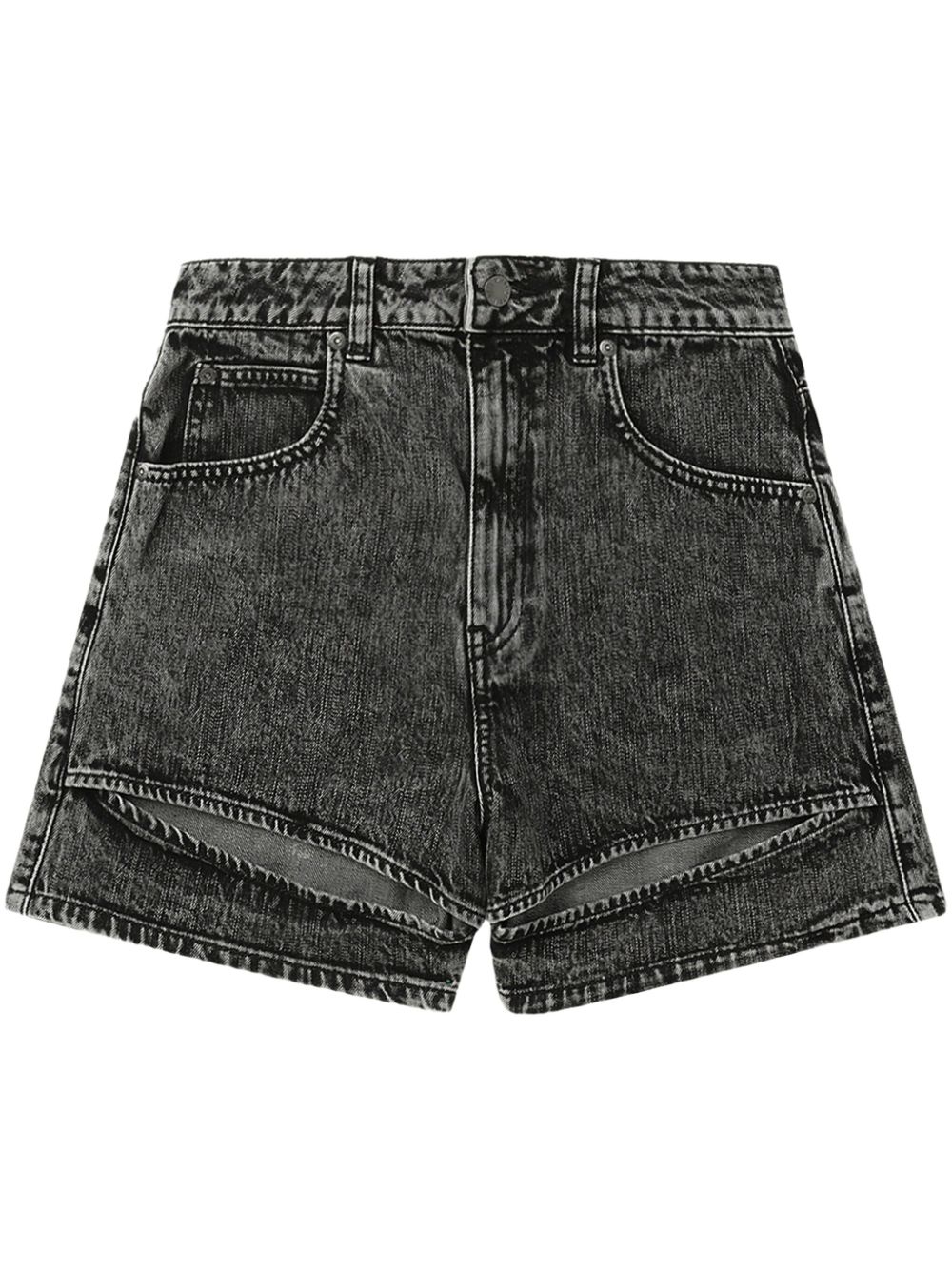 Logo-patch cotton shorts - Black