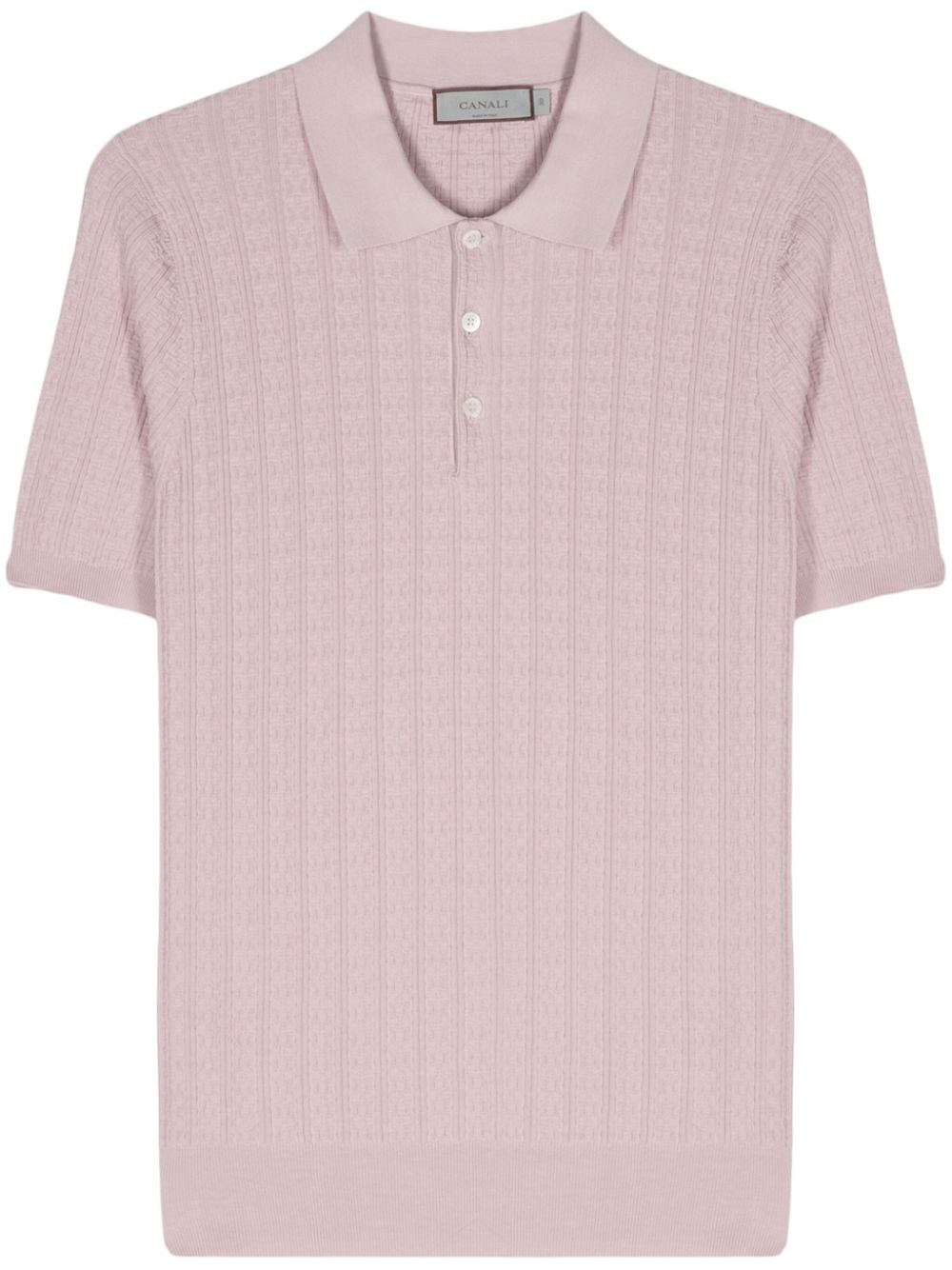 Knitted polo shirt - Pink