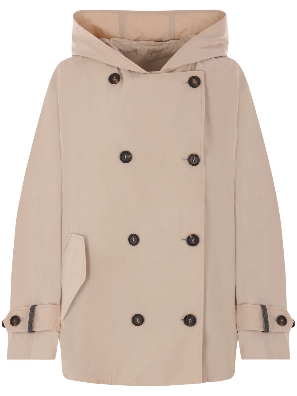 Cotton Blend Parka Coat