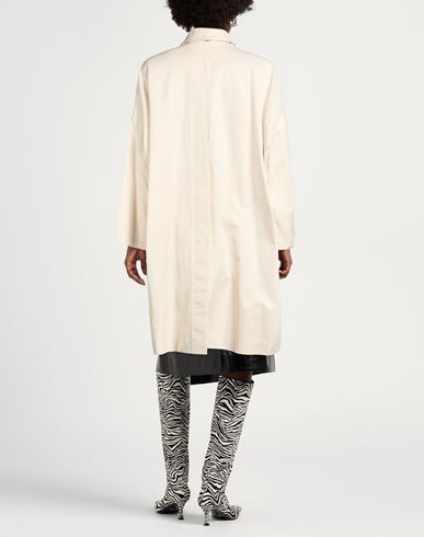 Woman Overcoat & Trench Coat Cream Size 0 Cotton, Polyester, Polyamide