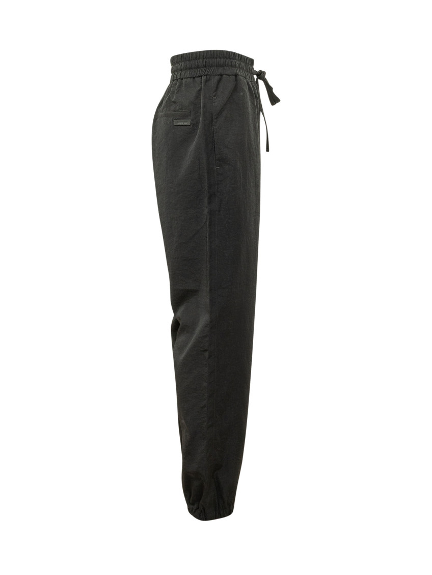 Black Relaxed Drawstring Pants
