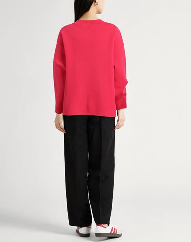 Woman Sweatshirt Fuchsia Size L Cotton, Polyester, Elastane