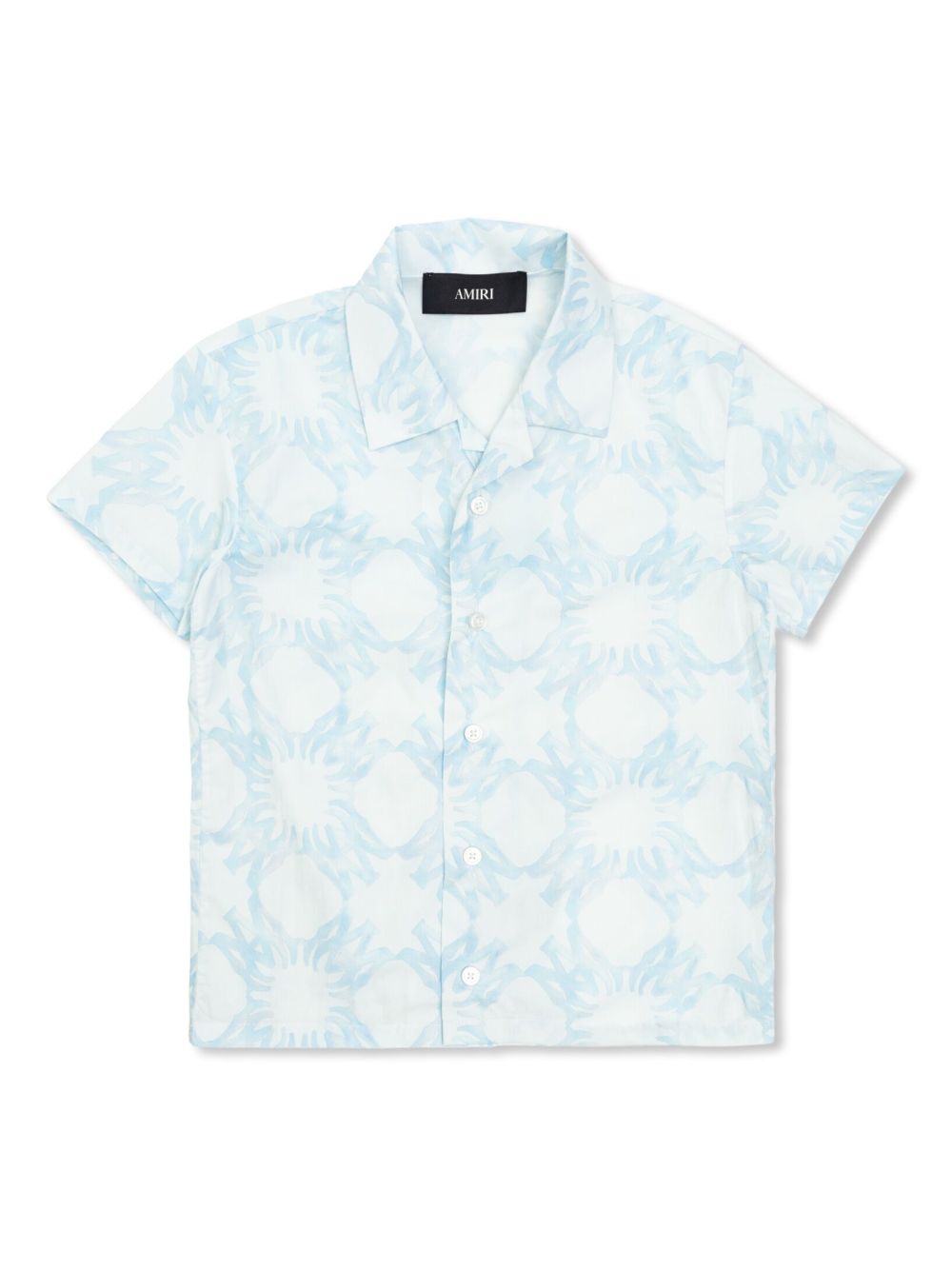 Short-sleeve patterned shirt - Blue