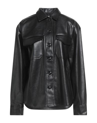 Woman Shirt Black Size L Polyester, Polyurethane resin