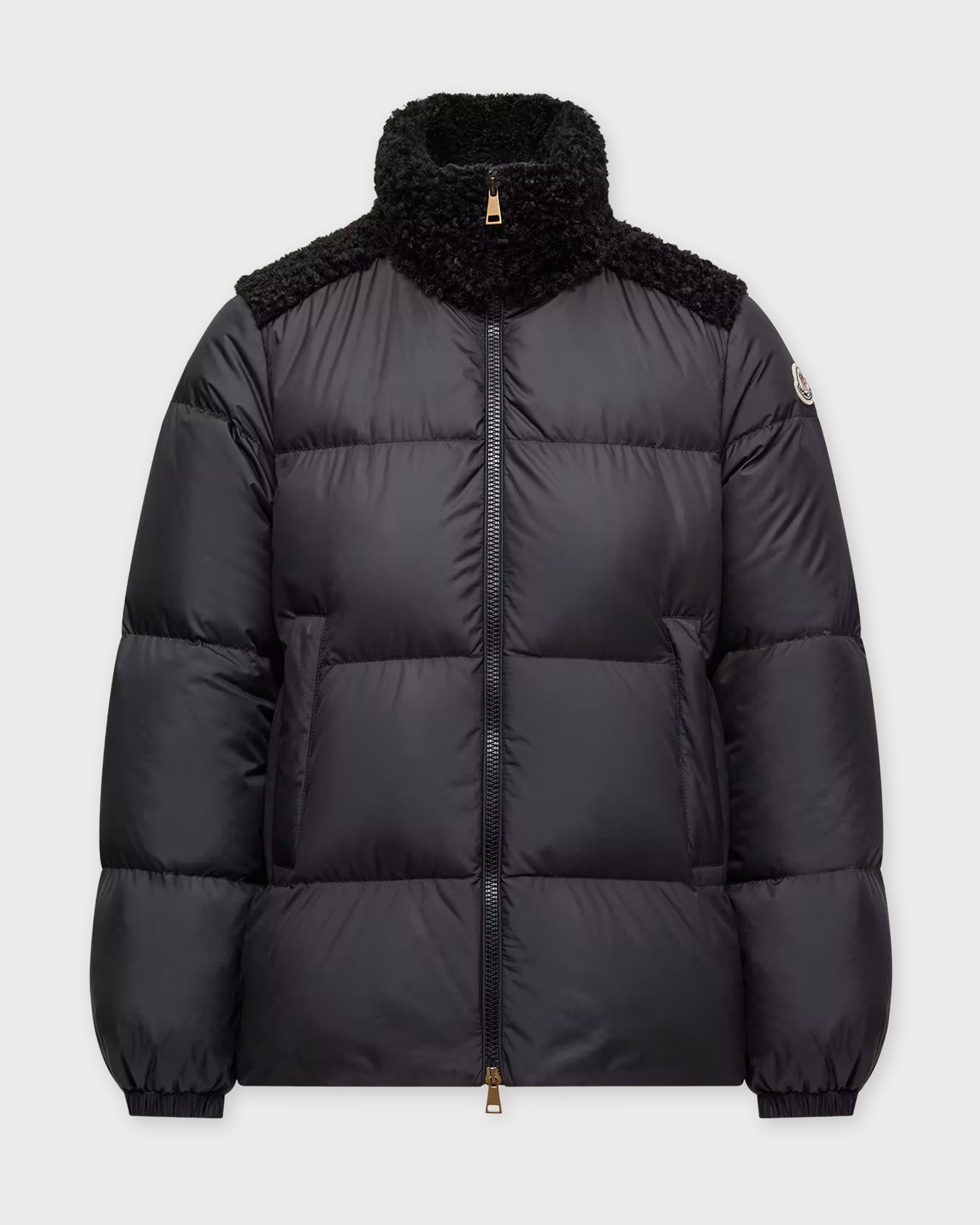 Moncler Jacket Esnaie Teddy-Trimmed Black MONCLER 3