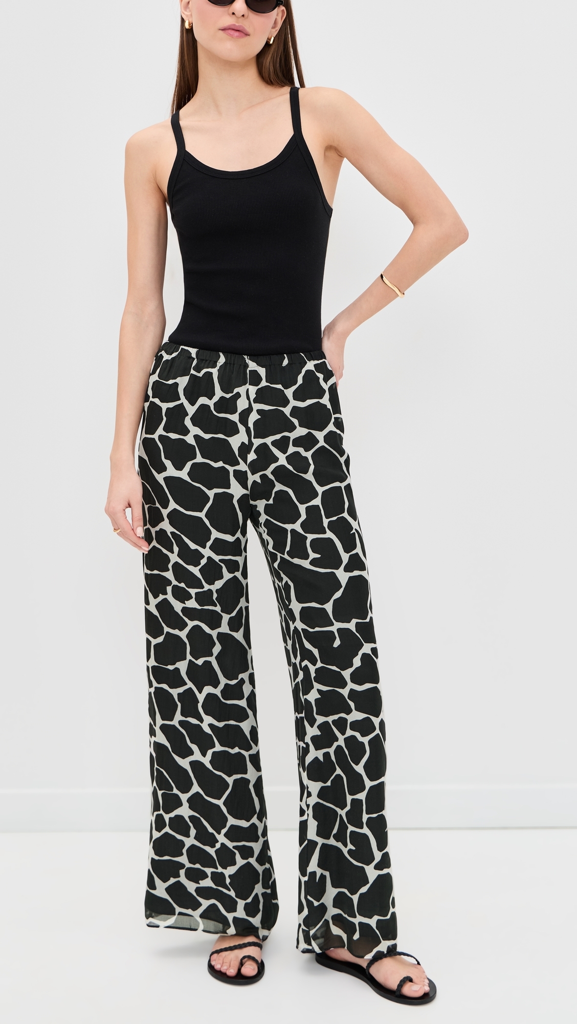 Freya Silk Pants Giraffe