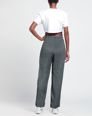 Woman Pants Charcoal Size 10 Cotton, Silk