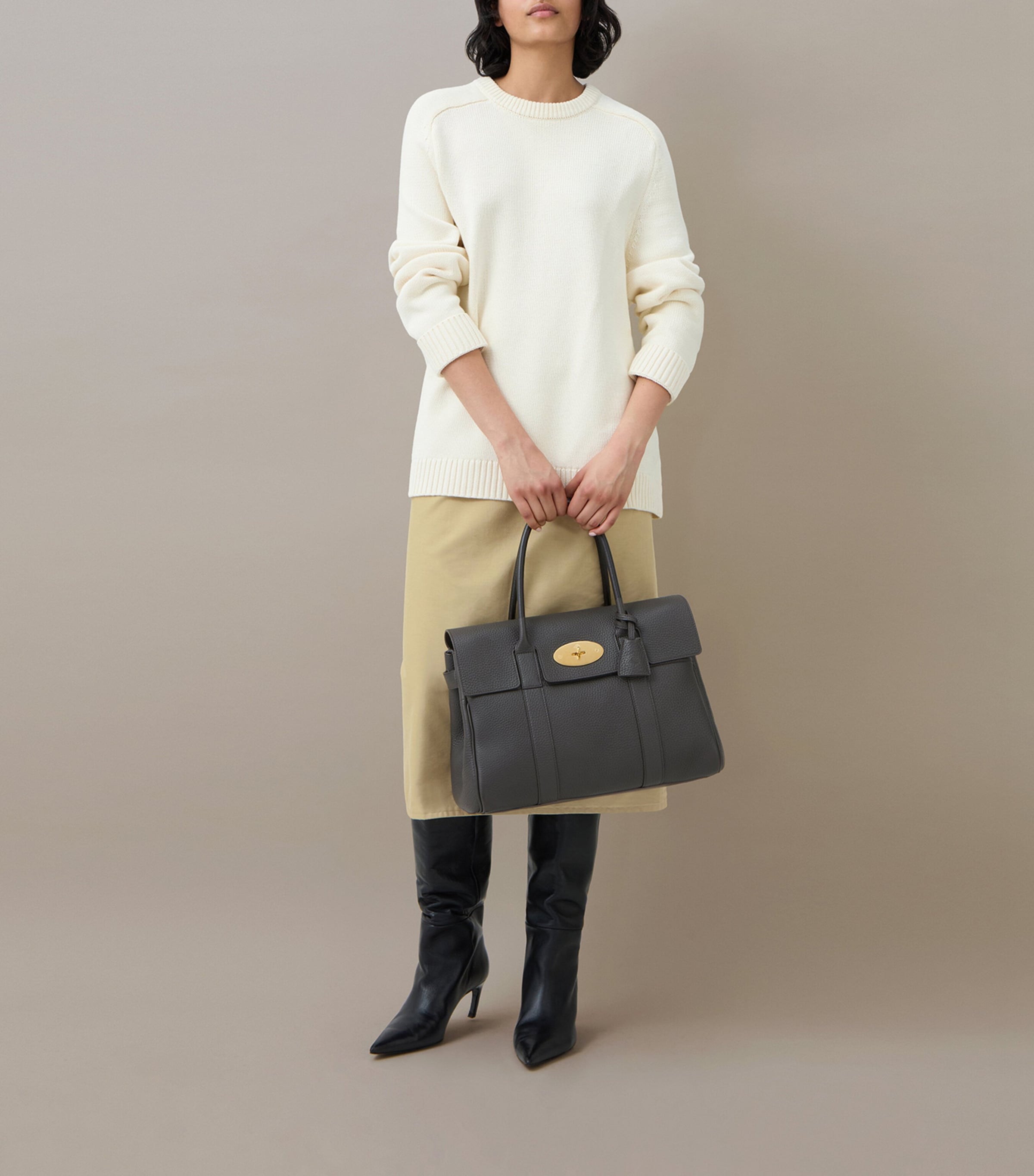 Leather Bayswater Top-Handle Bag