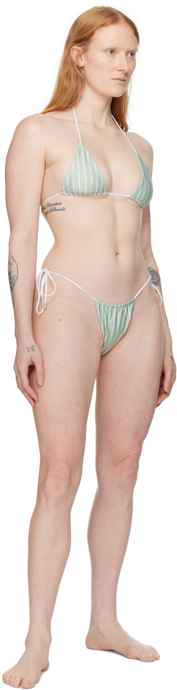 Poster Girl Green & White Woods Reversible Bikini Bottom